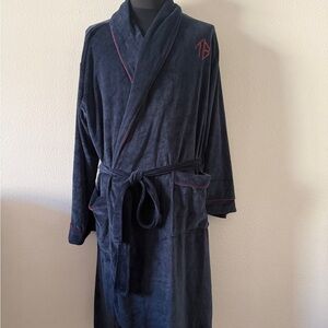 Ted Baker Navy Blue Robe with Red Trim